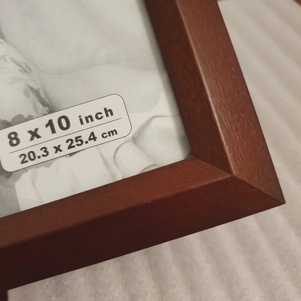 The Cellar Set of 10 Walnut Photo Frames Vintage NEW-in-Box Self-Standing